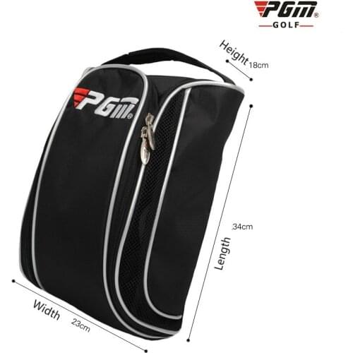 PGM Dust-Proof Shoe Bag Large Capacity Portable Unisex Without Leather Golf Shoes Bag Breathable Nylon Fabric Waterproof