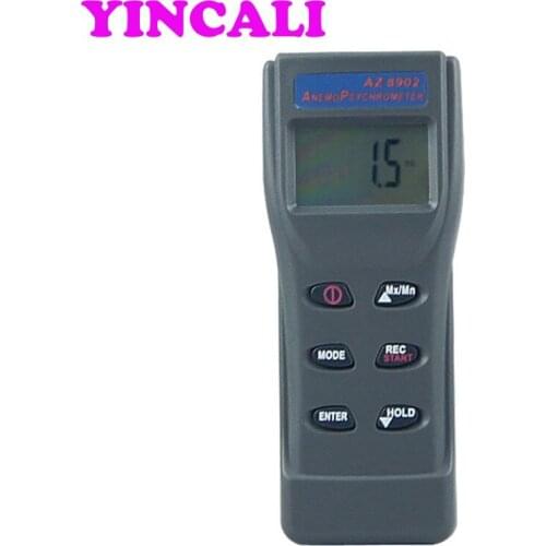 Handheld Digital Anemometer Remote Fan Air Flow Meter AZ8902 Wind Speed Temperature Humidity Barometric Pressure Meter Tester