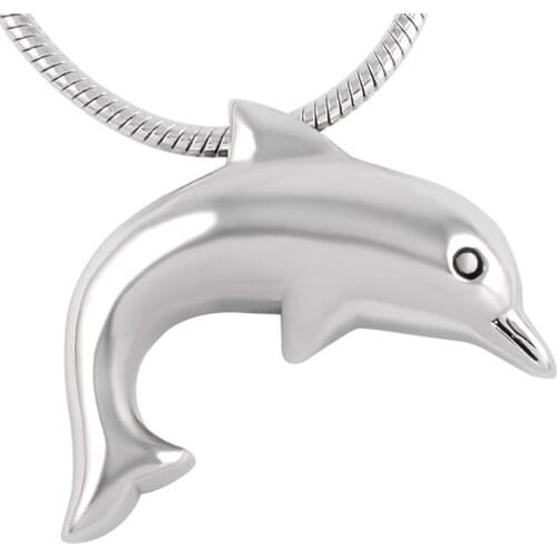 MJD8400 Discount !!! Big Sale 50% Off Pet Memorial Jewelry Dolphin Shape Animal Urn Necklace (pendant only)