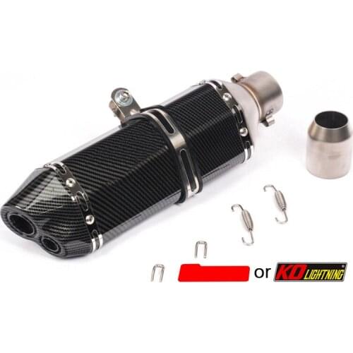Motorcycle 38-51 mm Exhaust Pipe Dual-outlet Aluminum Escape No Db Killer Universal Dirt Bike Street Bike 370 mm Exhaust Tips