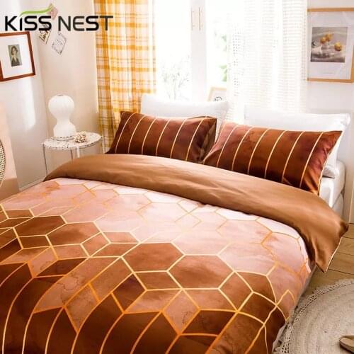 High Quality Geometric Printed Pattern,Comforter Bedding Set 3 Pieces,1/2 Pillowcase,No Sheet,Nordic Covers For Bed 150,For Home