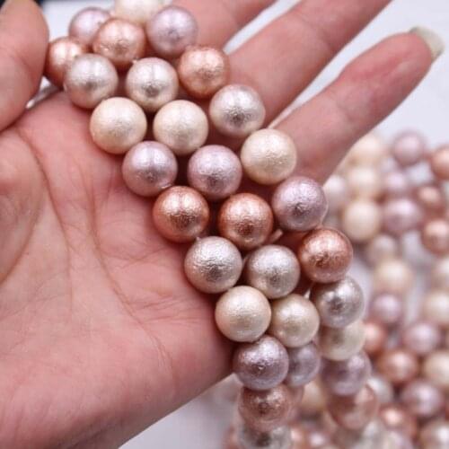 Hot Sale Good quality Imitation of Japanese cotton pearl beads straight hole grain shell beads DIY jewelry beads Accessories