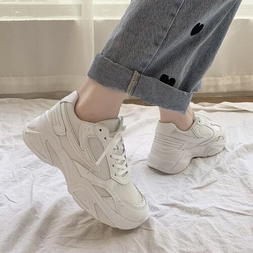 2021 New Dad Shoes Womens Korean Street Shot Harajuku Preppy Style Sneakers Women
