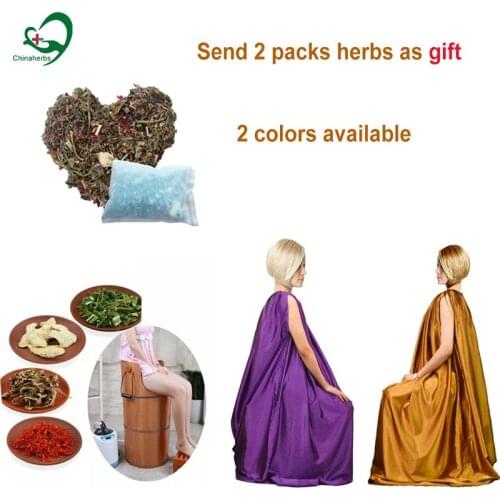 1 Pieces Yoni Steam Cape 2 Steam medical herbs as gift Fuctional Steam Tool dress Vagina Detox steam Gown Fabric Soft Clothes