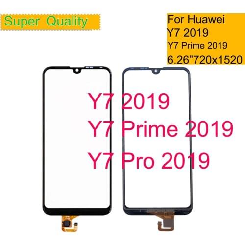 10Pcs/lot For Huawei Y7 2019 Touch Screen Touch Panel Sensor Digitizer Y7 Pro 2019 Front Glass Outer Y7 Prime 2019