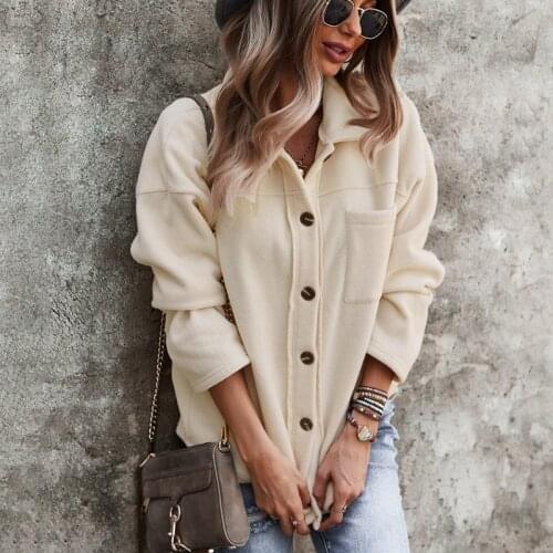 2021 Women Winter Thick Warm Teddy Coat Solid Long Sleeve Fluffy Hairy Fake Fur Jackets Shirt Outwear Female Plus Size Overcoat