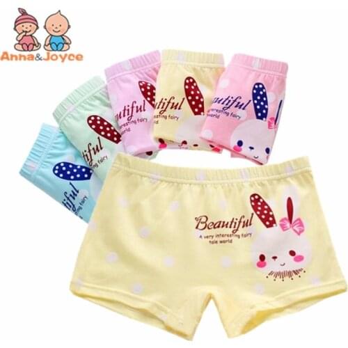 3Pcs/Lot Girls Boxer Panties Childrens Underwear Carton Underpants Kids Briefs Suit 2-10Years