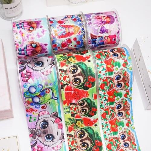 DIY Cartoon Fairy Printed Grosgrain Ribbon For Craft Supplies Sewing Accessories 5 Yards. 47704