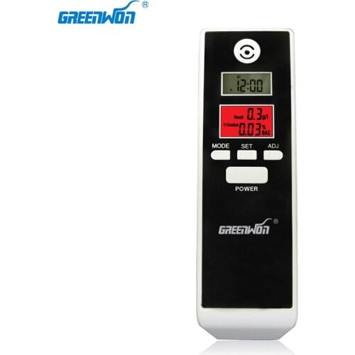 GREENWON Alcohol Tester Timer Analyzer Dual LCD Display Breathalyzer breath alcohol tester, breathalyzer breath alcohol meter