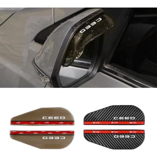 Car Rearview Mirror Rain Eyebrow Rain Shield Shade Protector Cover for Kia Ceed Accessories