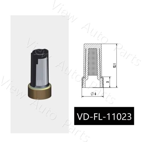 Free shippin 200pcs Fuel Injector Micro Basket Filter Top Quality Injector Repair Service Kits Size: 6x3x12.1mm VD-FL-11023