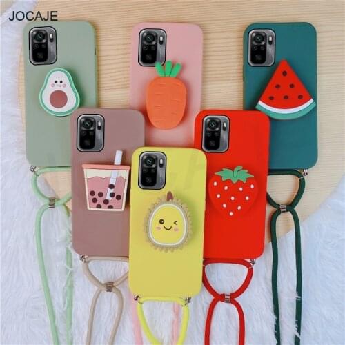 Crossbody Necklace Lanyard Chain Soft Case For Redmi Note 10 9 Pro Max K40 K30 10S 10X POCO F3 Pro Holder Stand Shockproof Cover