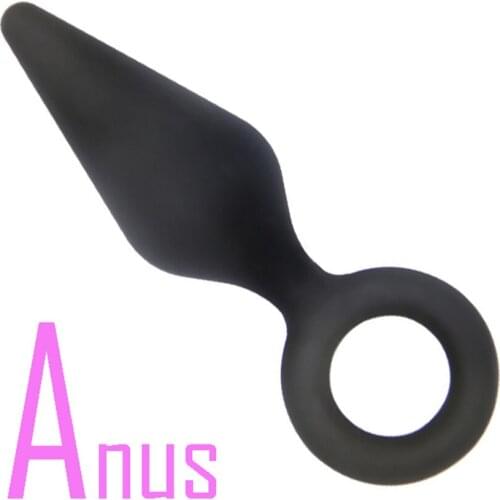 1PCS 87x23mm Black Silicone Back Court Anal Plug Pull Beads Sex Toys Anal Plug Adult Products