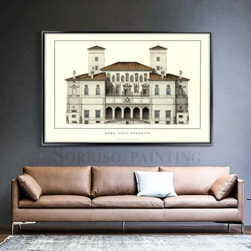 Europe Retro Castles And Classical Palaces Building Canvas Painting Wall Art Pictures Posters And Prints Living Room Home Decor
