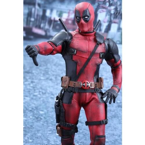 Hot Toys Compatible Marvel X-men Deadpools 30cm BJD Joints Moveable Action Figure Toys for Gift with Real Cloth