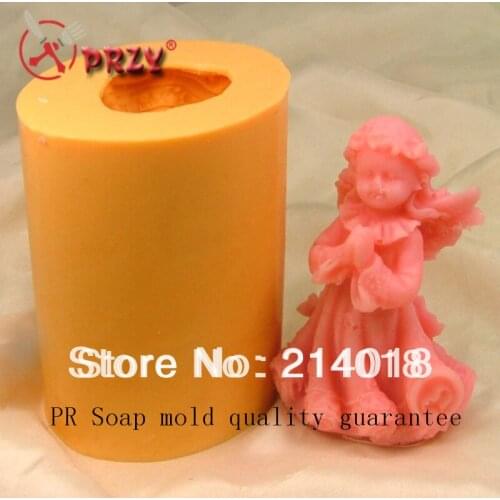 Soap Mold Cake Decoration Mold Manual Soap Mold Moulds 4D Effect, Perfect Angel Silicon Rubber Silicone Little Angel NO:SO115
