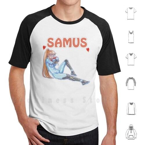 Samus Aran T Shirt DIY Cotton Big Size S-6xl Samus Metroid Aran Action Game Nintendo Super Space Sci Fi Science Fiction