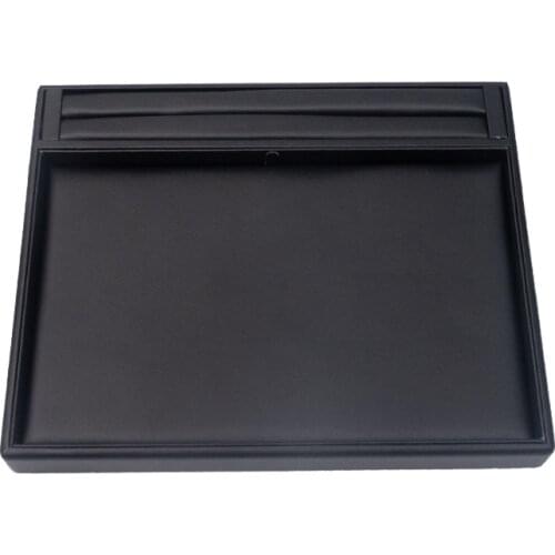 Black Pu Leather Flexible Jewelry Display Trays For Women Earring Bracelet Pendent Wedding Ring Show Plate Jewellery Organizer