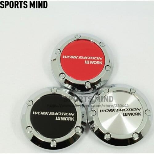 4PCS/lot 66MM Car Wheel Center Caps for WORK EMOTION WHEEL Emblem Logo Dust-Proof Wheel Cover auto car wheel center hub cap