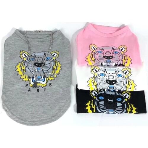 Summer Pet Vest Ventilate Dog Clothes Tiger Print Cotton Shirt Pets jacket For Puppy Medium large 3XL Dogs Boy Girl B1316