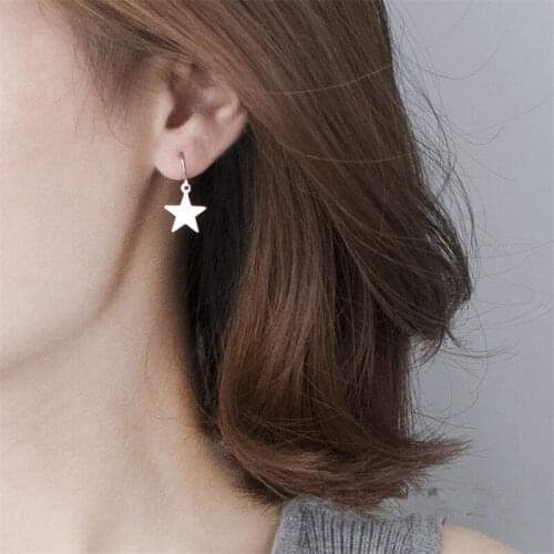Fashion Ear Hook Stars Gold Earrings Geometry Elegant Earrings For Women Party Jewelry Gifts