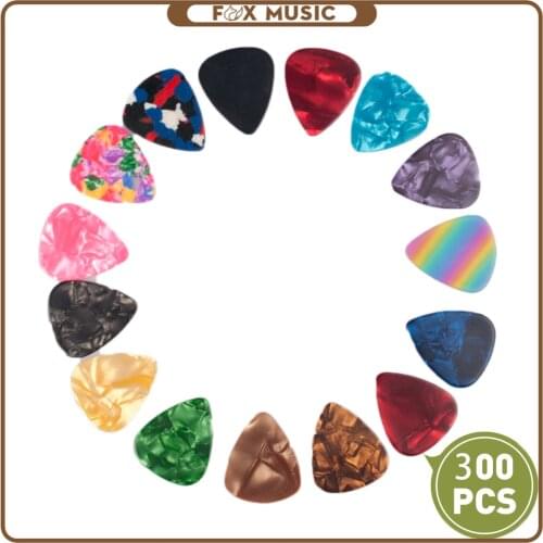 300PCS Guitar Picks Plectrum Various Colors 6 Thickness Pick Box Guitar Accessories New
