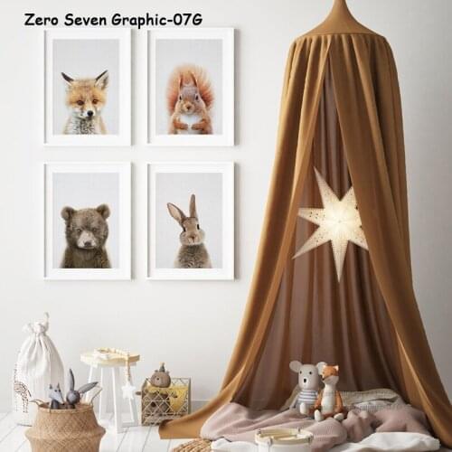 Forest Baby Animals Print Lovely Bunny Cubs Fox Koala Canvas Poster Picture For Kid Children Bedroom Nursery Wall Art Decoration