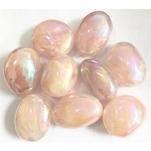 Natural Rose Quartz Palm Stone Crystals Gemstones For Decoration