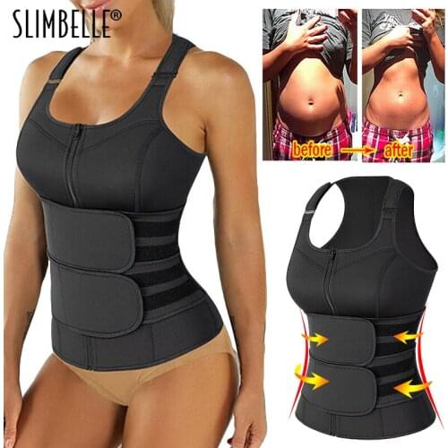 Neoprene Waist Trainer Sweat Sauna Body Shapers Tops Waist Cincher Slimming Work Out Shapewear Weight Loss Waist Shaper Corset