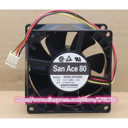 Brand new 80*80*38mm 8cm cooling fan 9G0812P1K091 12V 1.8A 4wires