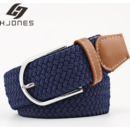 New HJones Nylon Men Belt Fashion Style Colorful Metal Pin Buckle Choose for Casual Men Belt Business N11