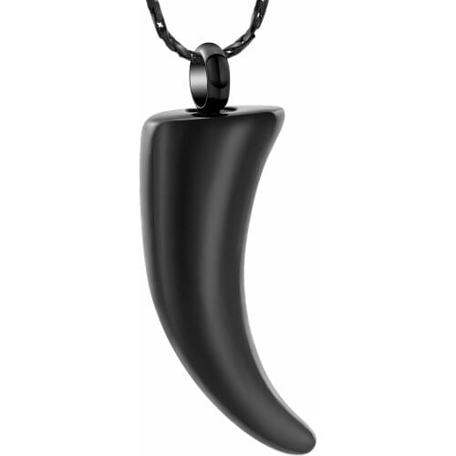 Spear Wolf Tooth Cremation Jewelry Urn Necklaces for Ashes for Women Men Memorial Keepsake Ashes Pendant