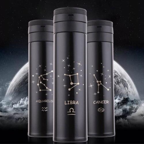 Bounce Cover Double Wall Thermos Cup Portable Stianless Steel Vacuum Flask Constellation 12 Thermal Insulated