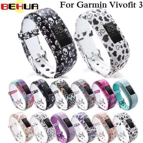 Watch band Strap For Garmin Vivofit 3 Silicone Replacement Wrist Band with Metal Buckle For Garmin Vivofit 3 Colorful Bracelet