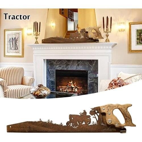 Hand Saw Metal Art Wall Decorator Farm Decoration Ornaments Home Wall Decoration-hand Saw Garden Changed To Fathers Day Gift