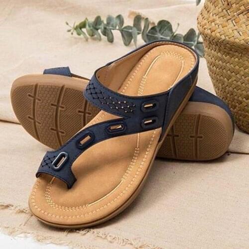 Women Sandals Premium Orthopedic WomenS Shoes Flat Slipper Vintage Anti-Slip Sandals Women Flip Flops Ladies Shoes