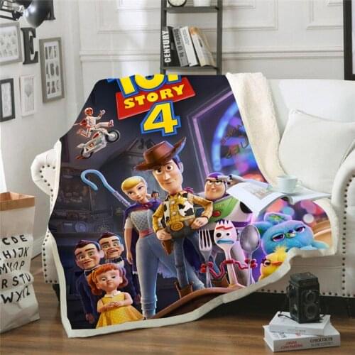 Disney Toy Story Wool Blanket Sherif Woody Buzz Lightyear Baby Plush Blanket Throw Sofa Bed Cover Bedding Boy Childrens Gift