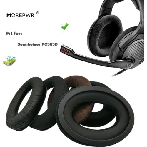 Replacement Ear Pads for Sennheiser PC363D PC 363D 363 D Headset Parts Leather Earmuff Earphone Sleeve Cover