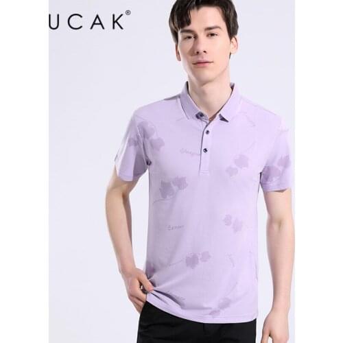UCAK Brand Classic Turn-Down Collar Short Sleeve Silk Polo-Shirts Men Clothes Summer New Streetwear Casual Tees Male Homme U5623
