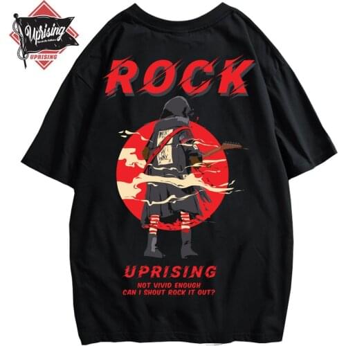UPRISING Mens T Shirt Graffiti Oversize Punk Cool Hip Hop Letter Picture Print Colorful Casual Rock Hipster Summer Streetwear