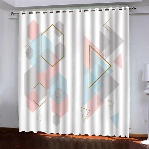 Custom 2020 3D curtains Abstract modern decoration curtains for bedroom living room home goods Blackout window 3D curtains roll