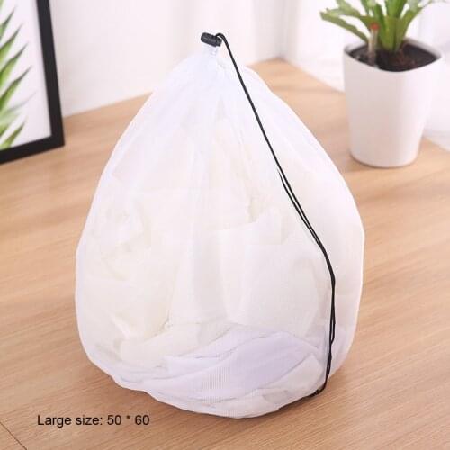 1pcs 3 Size Foldable Net Filter Washing Drawstring Laundry Bag Clothing Care Underwear Bra Socks Underwear Washing Clothes New