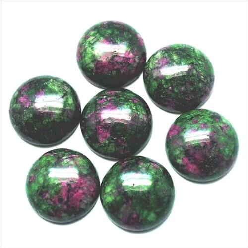 10pcs nature stone cabochons green stone beads cabs round shape 8mm 10mm 12mm 14mm 16mm 18mm 20mm beads making free shipping