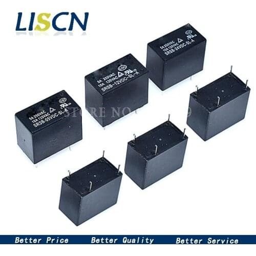 5PCS Relay SRSB-05VDC-SL-A SRSB-12VDC-SL-A SRSB-24VDC-SL-A 5A 4PIN SRSB- 05 12 24VDC-SL-A Relay