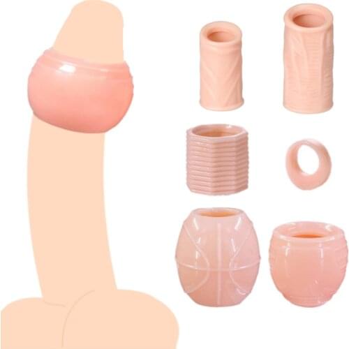 5 Types Foreskin Correction Cock Ring Penis Sleeve Delay Ejaculation Male Chastity Cage Sex Toys For Men Sex Products Sex Shop