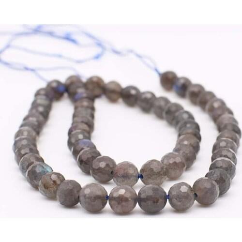7 mm natural flash stone cut round bead DIY Necklace sling Earring Jewelry production free delivery
