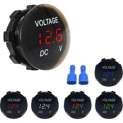 For Car Voltmeter Ammeter Digital Panel Tester Led Display Appliances For Car Auto Motorcycle Accessories DC12V Waterproof