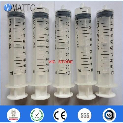 Free Shipping 12Pcs 100cc/ml Manual Glue Dispensing Plastic Syringe Dispenser Syringe