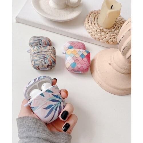 For Baseus Encok W04 PRO Case Rainbow Fish Scales / Flower Earphone Cases Matte Plastic Charging Box EncokW05 Protect Cover