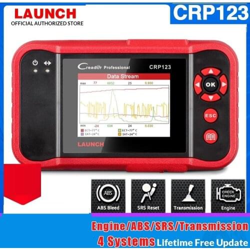 LAUNCH X431 CRP123 OBD2 EOBD auto scanner ABS Airbag SRS Transmission Engine Car Diagnostic Tool CRP 123 OBDII code reader